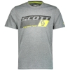 Koszulka Scott Factory Team CO ICON S/SL dark grey melange/sulhur yellow